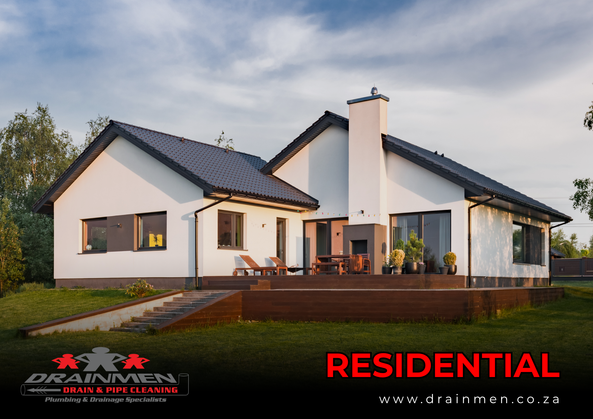 residential property with lights on
